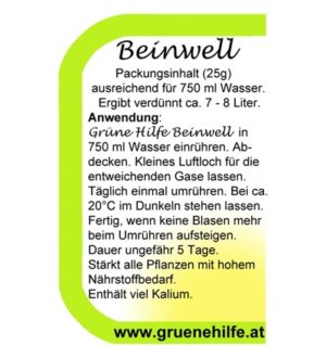 Grüne Hilfe Beinwell 25g Rückseite