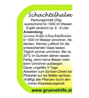 Grüne Hilfe Schachtelhalm 25g Rückseite